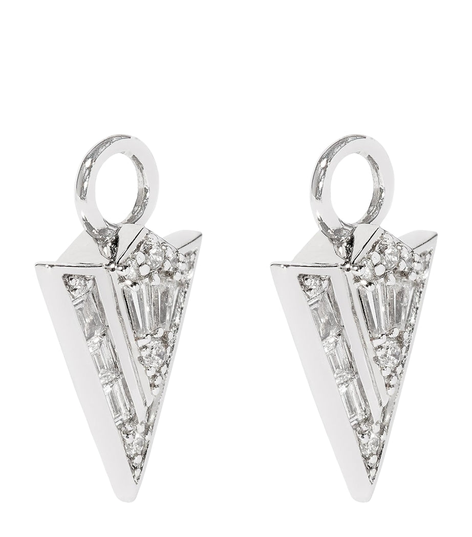 Annoushka white gold diamond arrow earring drops - British product