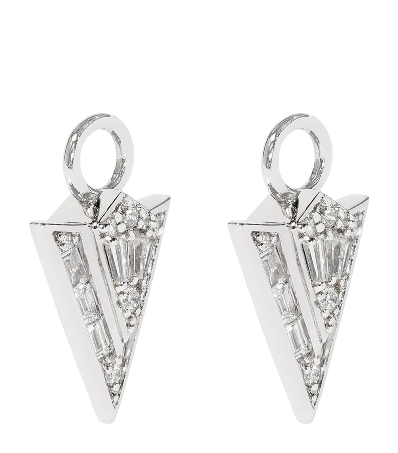 Annoushka white gold diamond arrow earring drops - British product