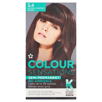 Superdrug Superdrug Colour Sensations Rich Chestnut 5.4 Hair Dye- Buy online at McGrocer