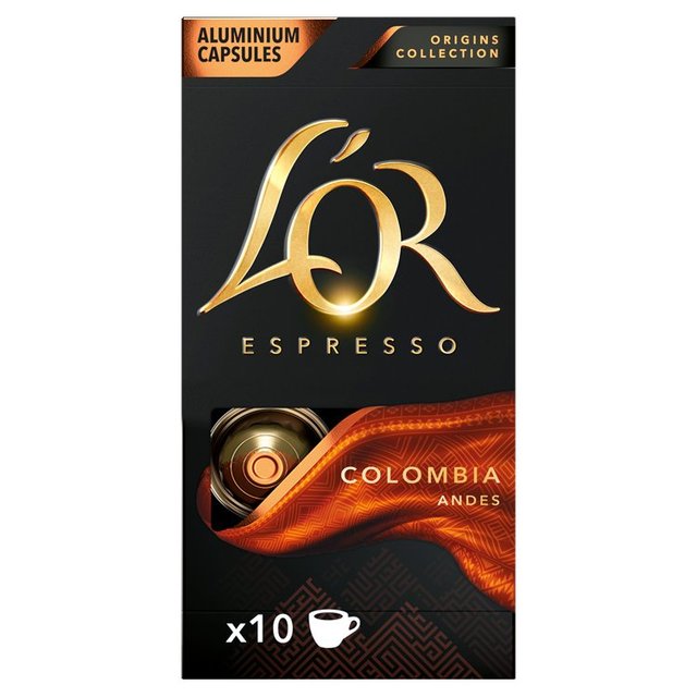 L'OR Colombia Coffee Pods x10 Intensity 8   10 per pack