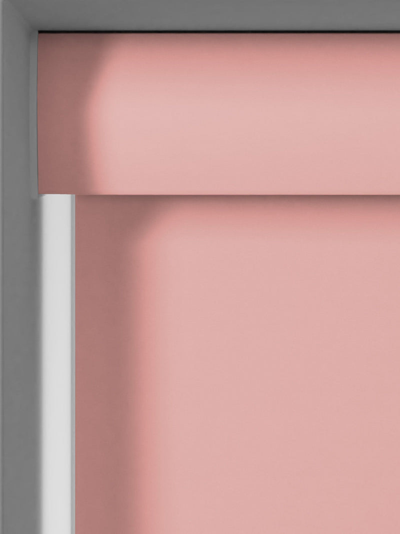 Next blush pink blackout roller blind (British brand)