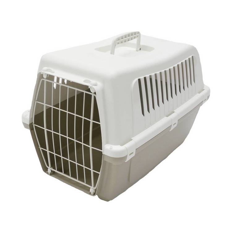 Rosewood plastic pet carrier with cushion medium - British product