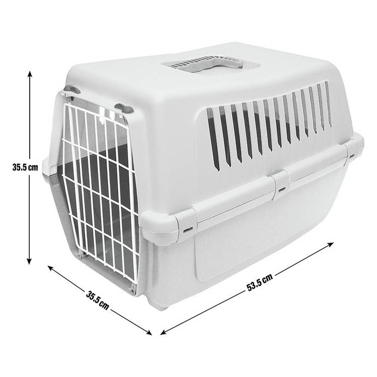 Rosewood plastic pet carrier with cushion medium - British product