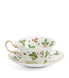 Wedgwood Wild Strawberry teacup and saucer (British brand)