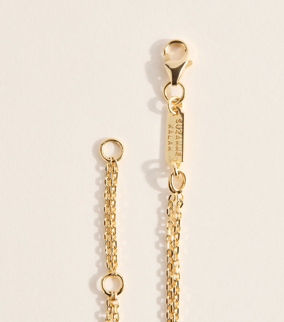 Suzanne Kalan yellow gold diamond classic bar bracelet - British product