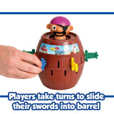Pop Up Pirate children's game with barrel and swords - British product