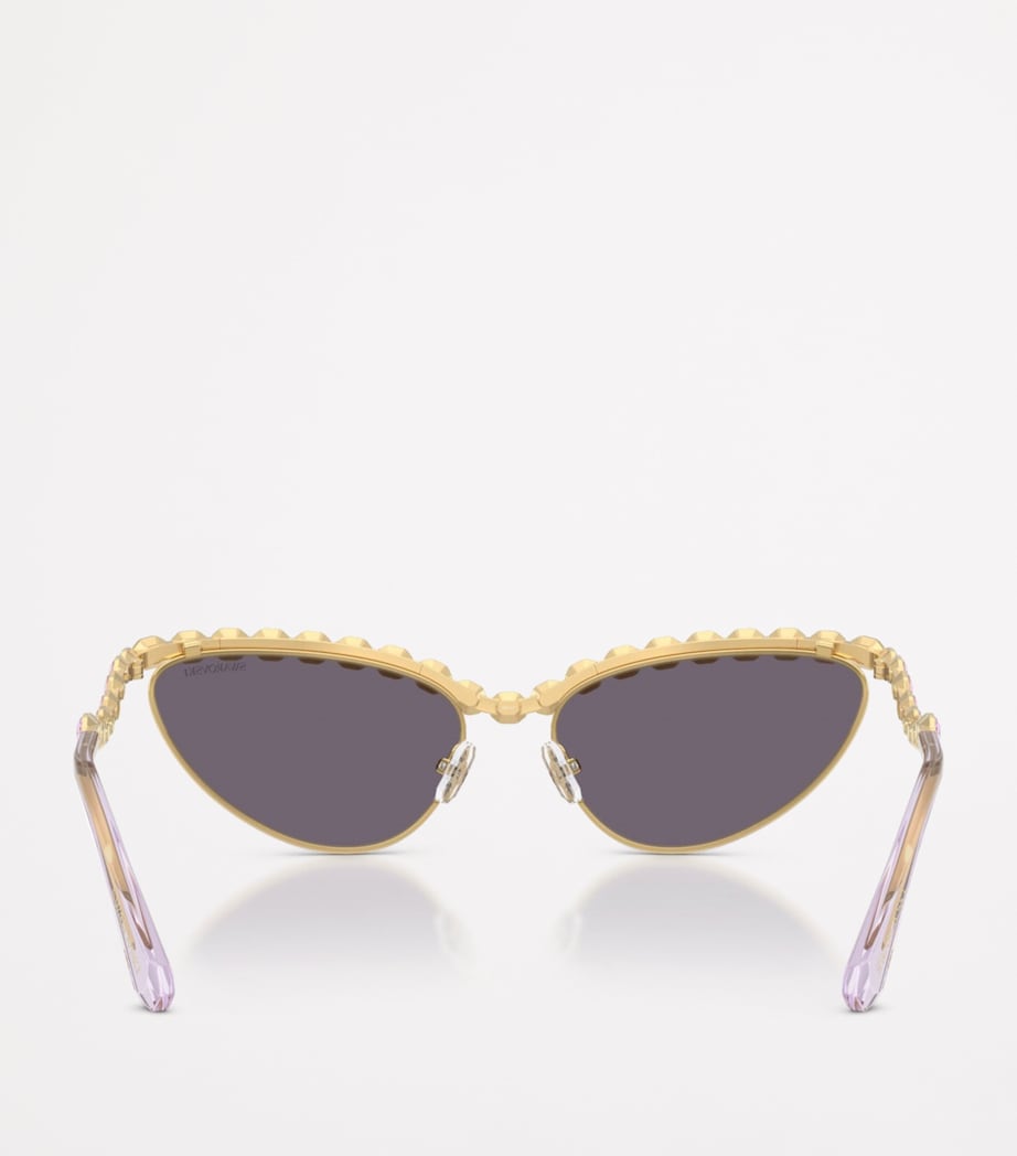 Swarovski cat eye metal sunglasses (British brand)