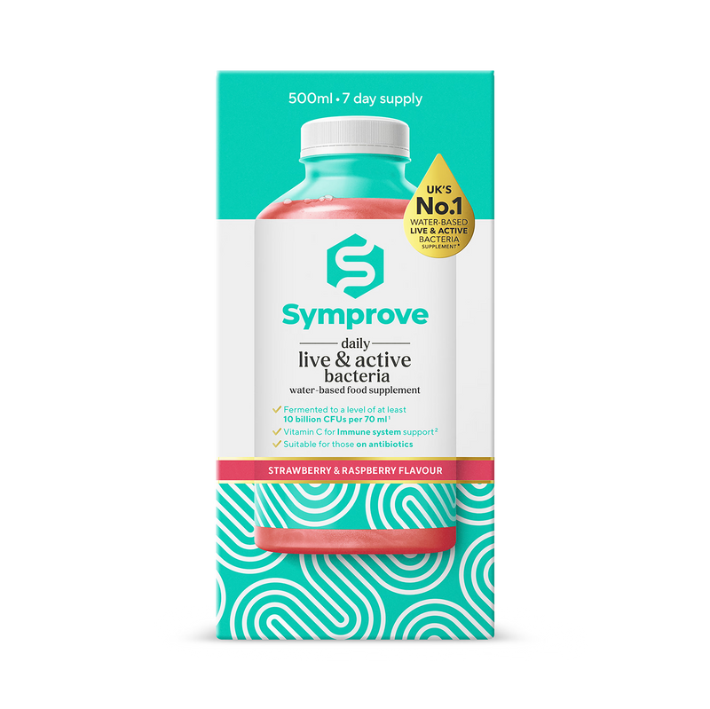 Symprove live bacteria strawberry raspberry supplement 500ml - British product