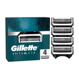 Gillette Intimate Razor Cartridges, 4 Razor Blade Refills, Dermatologist Tested, With Lubrastrip GOODS Boots   