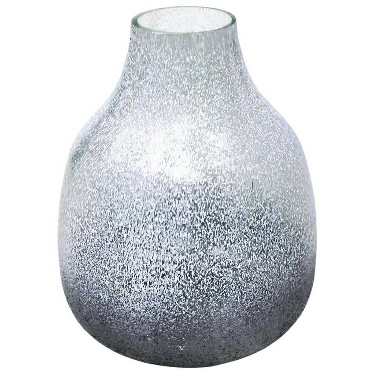 Ivyline Verre frosted glass vase in Atlantic blue, UK version