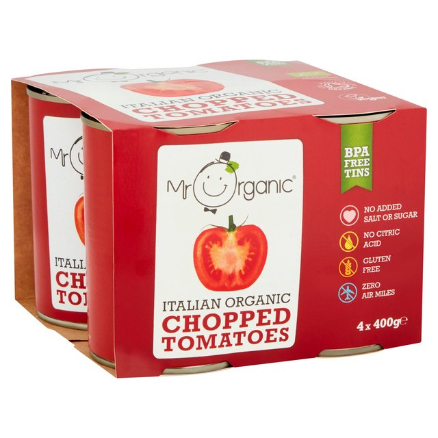 Mr Organic Italian Chopped Tomatoes   4 x 400g