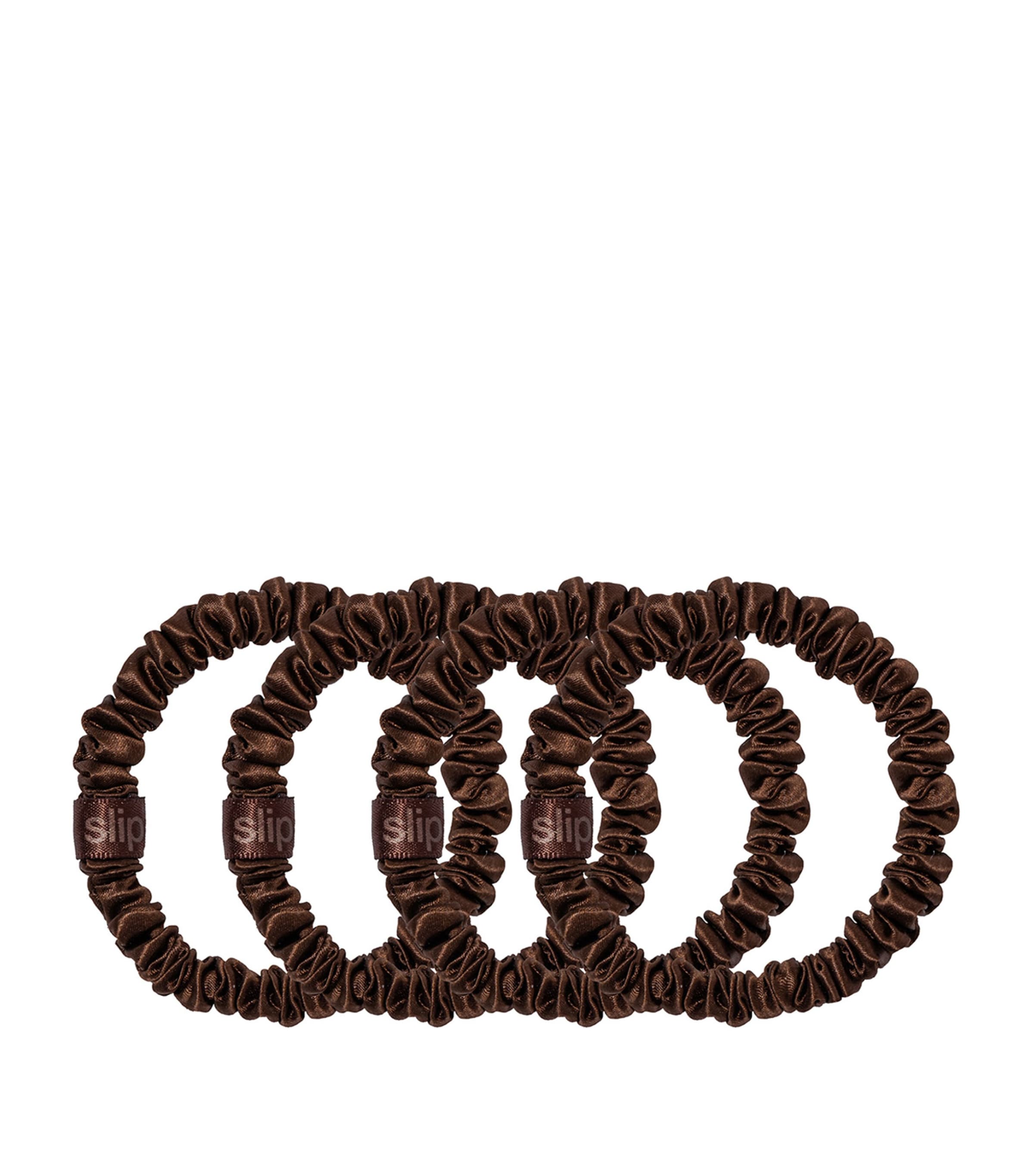 Slip pure silk skinny scrunchies set of 4 (British brand)