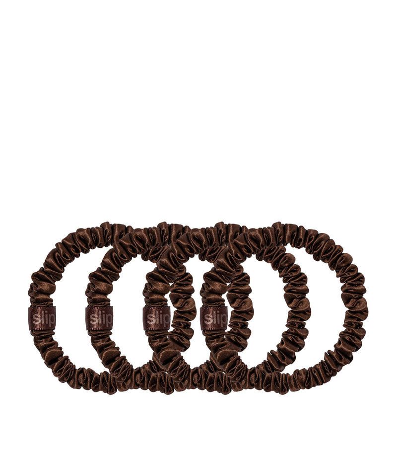 Slip pure silk skinny scrunchies set of 4 (British brand)