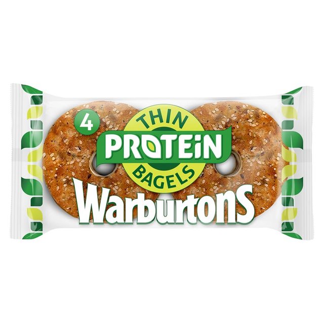 Warburtons Protein Thin Bagels   4 per pack GOODS M&S   