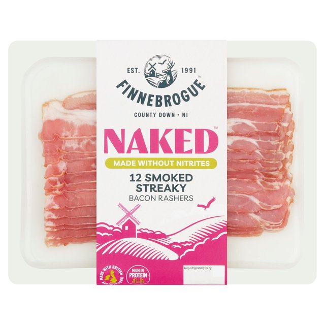 Finnebrogue Naked 12 Smoked Streaky Bacon    200g GOODS M&S   