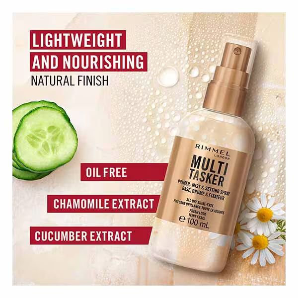Rimmel Multi Tasker Primer Mist and Setting Spray, imported from the UK