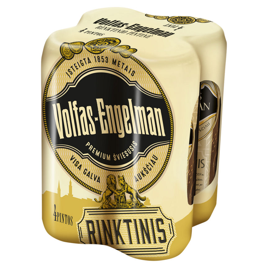 Volfas Engelman Rinktinis Premium Lager 4 x 1 Pint/568ml GOODS ASDA   