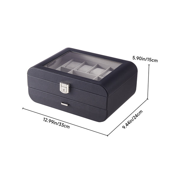 Livingandhome jewellery box with watch slots - British product