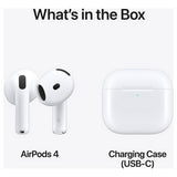 Apple AirPods 4 wireless earbuds with USB-C charging case (British brand)