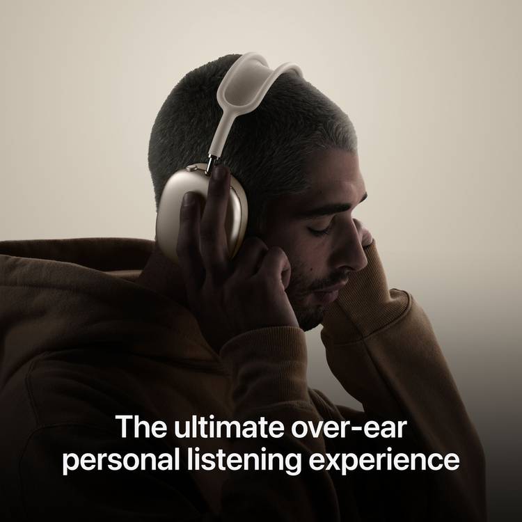 Apple AirPods Max over-ear wireless headphones Starlight, UK version