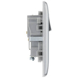 BG switched socket brushed stainless steel (British brand)