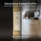 BG switched socket brushed stainless steel (British brand)