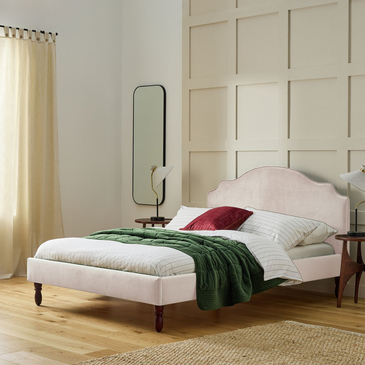 Habitat Sophia Double Velvet Bed Frame Orange