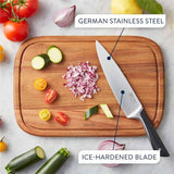 Tefal Jamie Oliver 6-piece knife set acacia wood block, imported from the UK