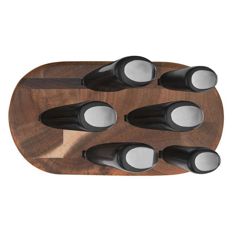 Tefal Jamie Oliver 6-piece knife set acacia wood block, imported from the UK