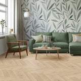 Golden Select herringbone laminate flooring Juliet Oak pack, imported from the UK