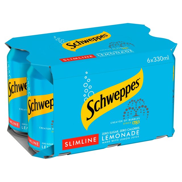 Schweppes Slimline Lemonade   6 x 330ml GOODS M&S   