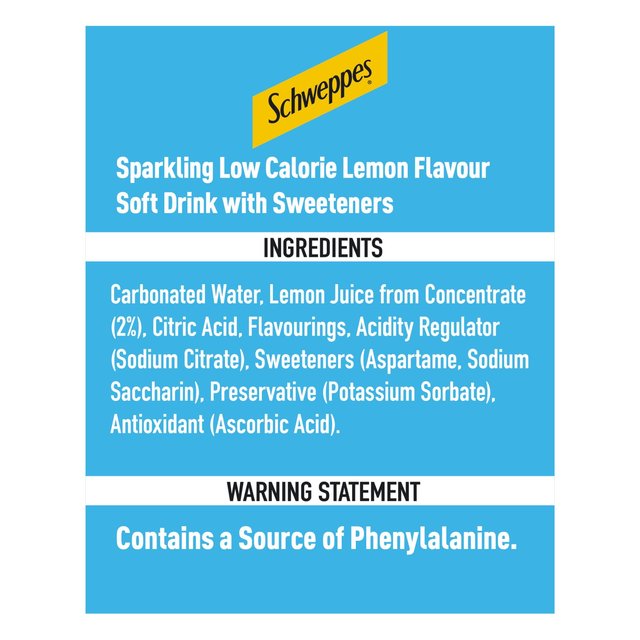 Schweppes Slimline Lemonade   6 x 330ml GOODS M&S   