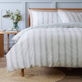 Argos Home bedding set leaf stripe green single (British brand)