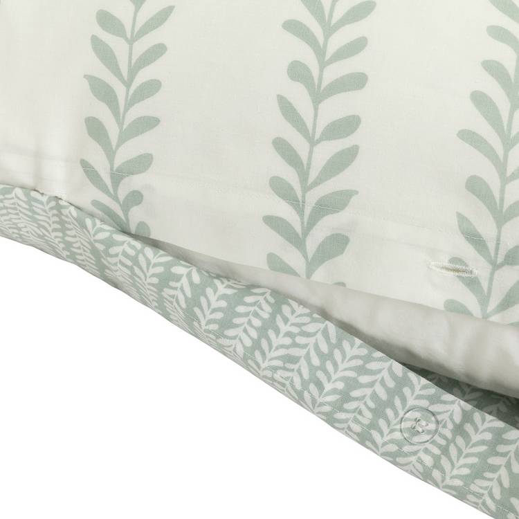 Argos Home bedding set leaf stripe green single (British brand)