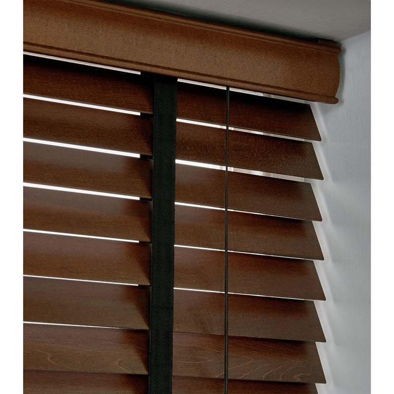 Habitat Wooden Brown 50m Slat Venetian Tape Blind - 90cm