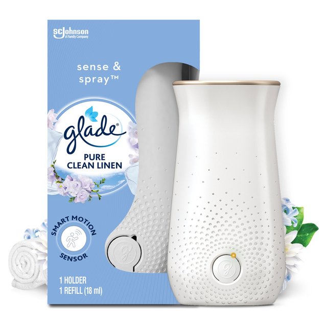 Glade Sense & Spray Holder & Refill Clean Linen Air Freshener   18ml GOODS M&S   