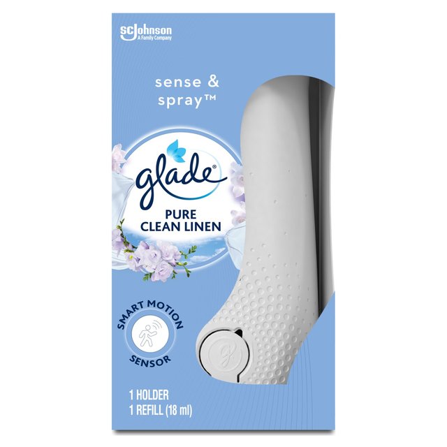 Glade Sense & Spray Holder & Refill Clean Linen Air Freshener   18ml GOODS M&S   