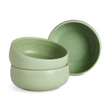 Habitat stoneware nibble bowls set of 3 green (British brand)