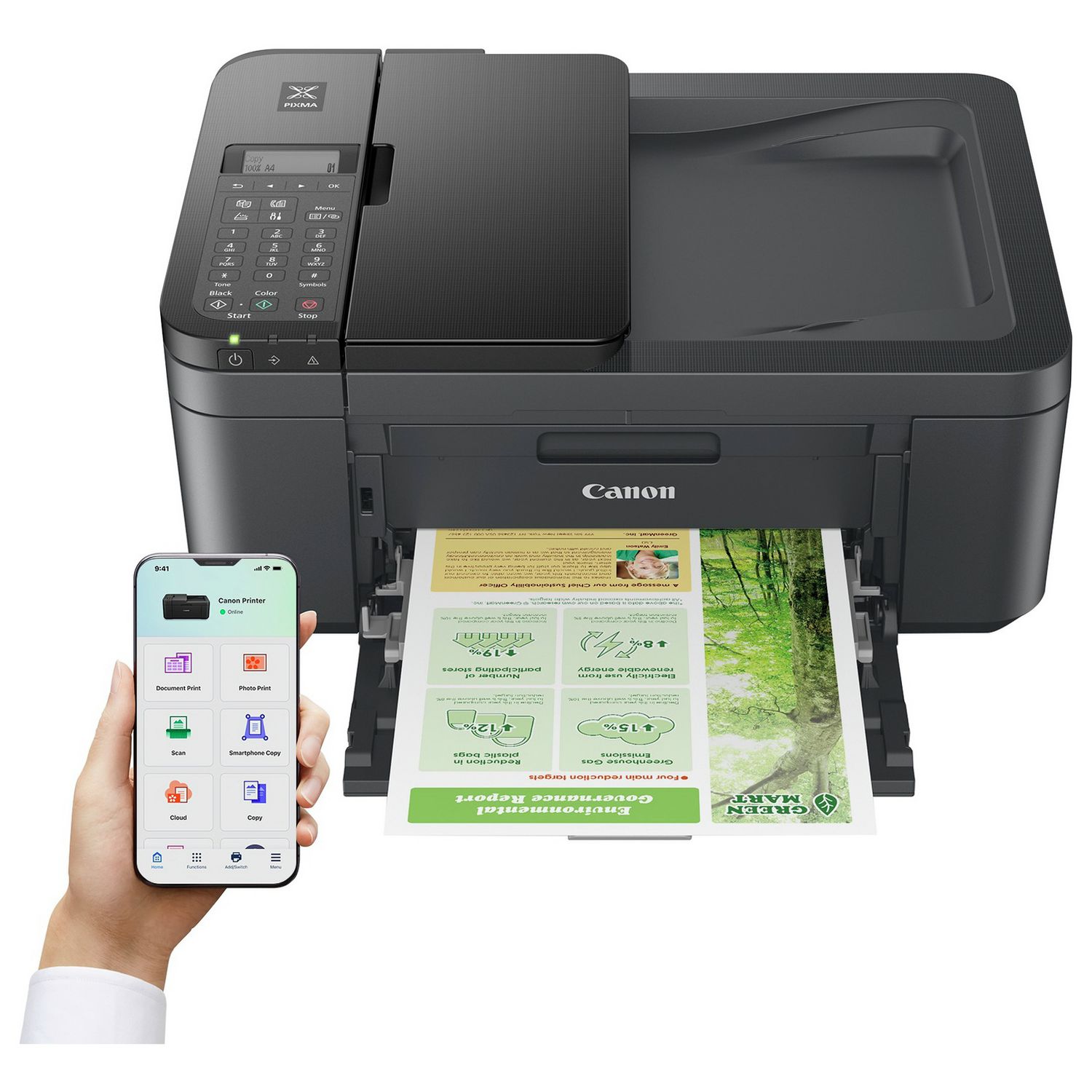 Canon PIXMA TR4755i wireless inkjet printer black, imported from the UK