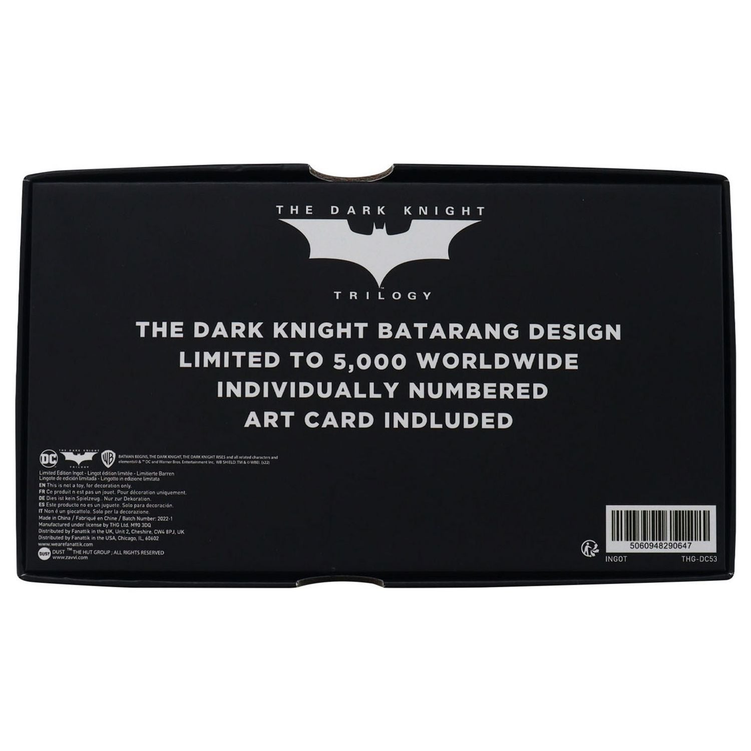 DC Batman Batarang limited edition replica with stand (British brand)