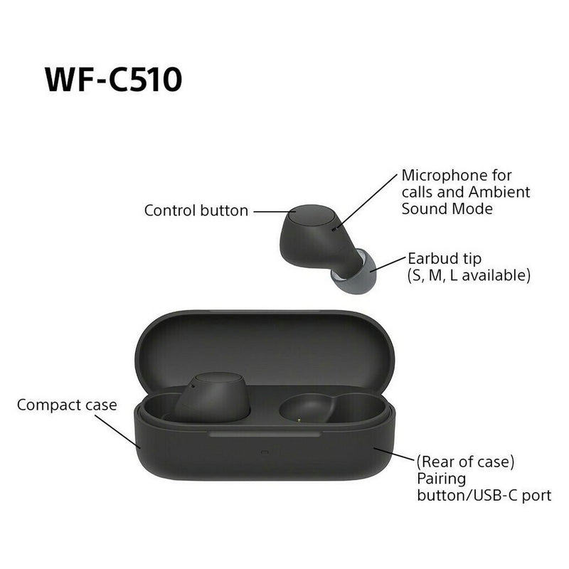 Sony true wireless earbuds black (British brand)