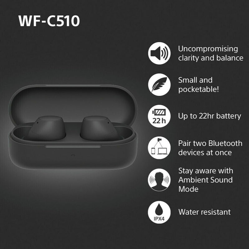 Sony true wireless earbuds black (British brand)