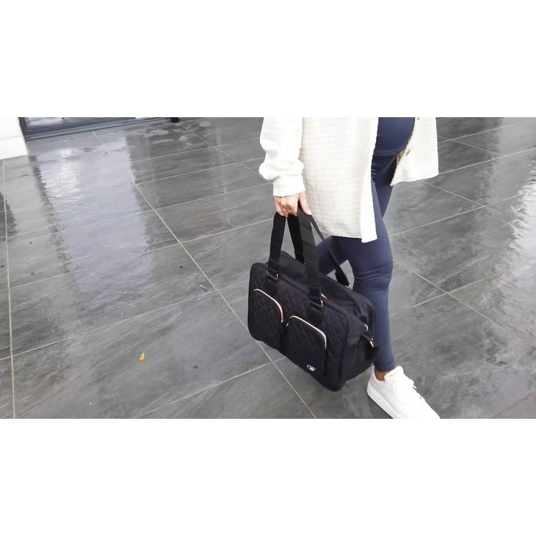 My Babiie changing bag black quilted - British product