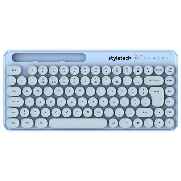 Styletech wireless keyboard and mouse set pastel blue - British product