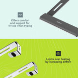 Styletech LR05 aluminium laptop stand in silver - British product
