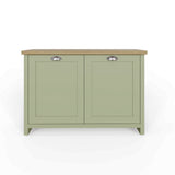 GFW Lancaster shoe storage cabinet green oak, UK version