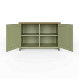 GFW Lancaster shoe storage cabinet green oak, UK version