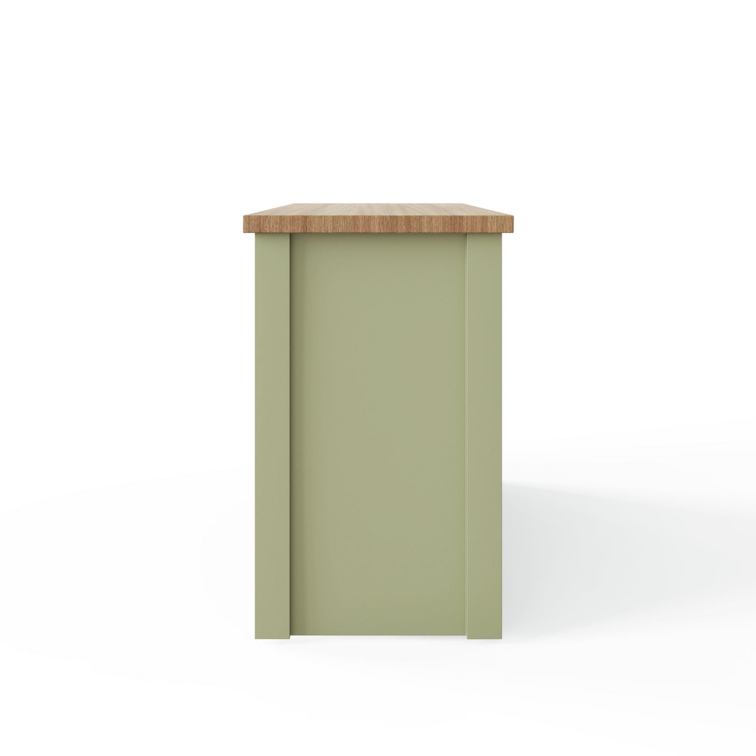 GFW Lancaster shoe storage cabinet green oak, UK version