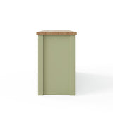 GFW Lancaster shoe storage cabinet green oak, UK version