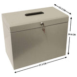 Cathedral A4 metal file box grey (British brand)